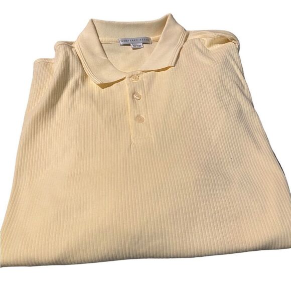 Geoffrey Beene size large ribbed short sleeved collared shirt like new perfect - Picture 1 of 2